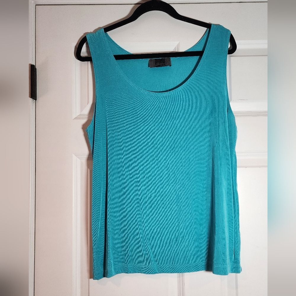 Slinky Brand Stretchy Teal Tank No Size Fits L